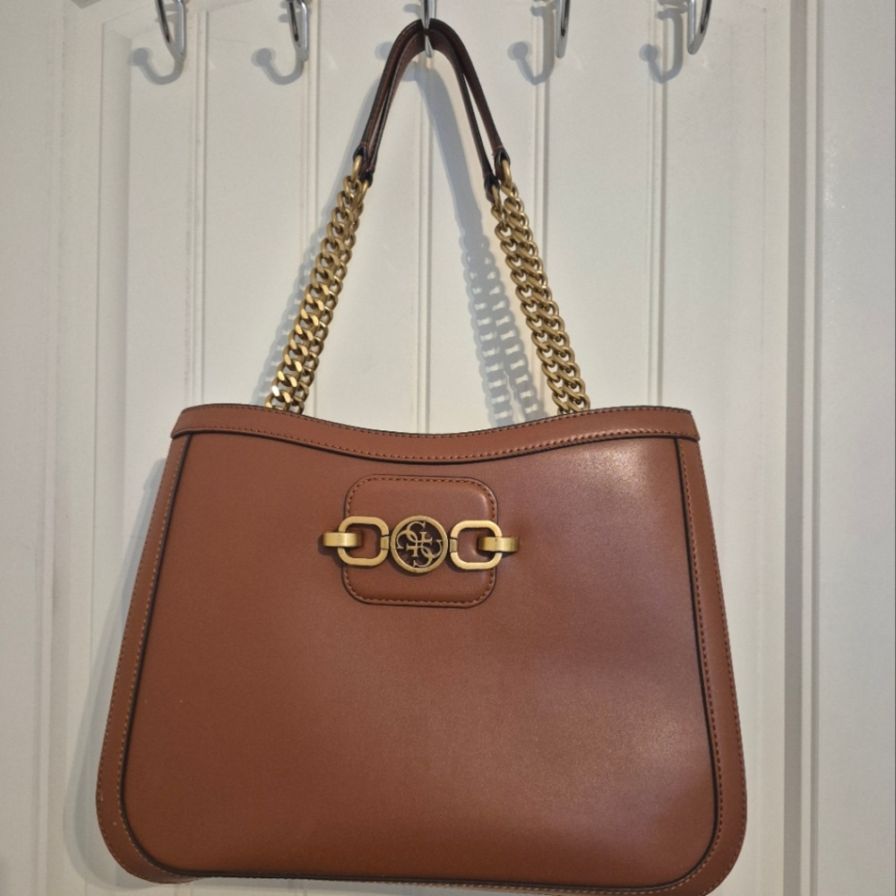 Elegant Guess Brown Leather Handbag